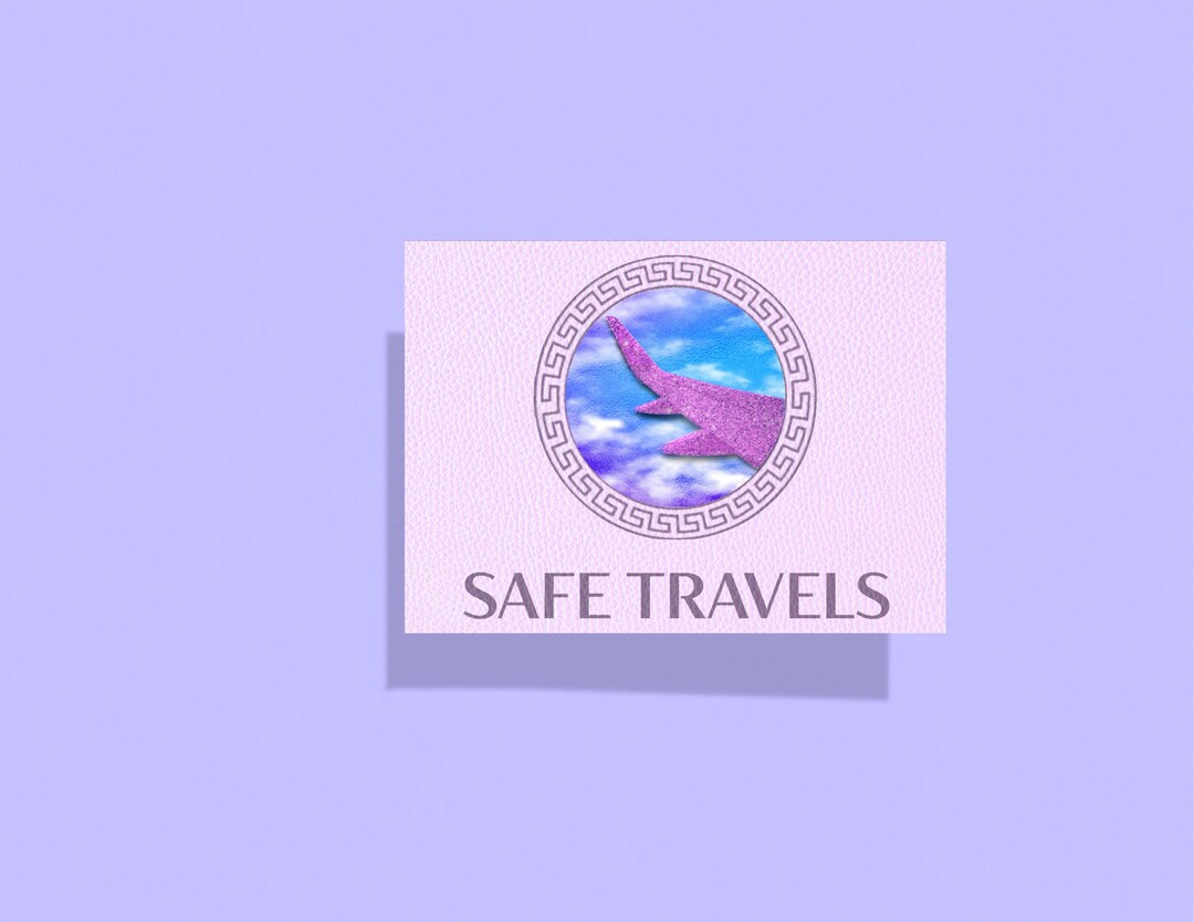 PDF Printable Safe Travels Flat Card - Etsy