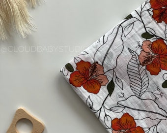 Baby Swaddle Blanket|Muslin Swaddle|Baby Blanket|Boho Baby Blanket|Baby Wrap|Summer Blanket|Stroller Cover|Receiving Blanket|Rainbow Muslin