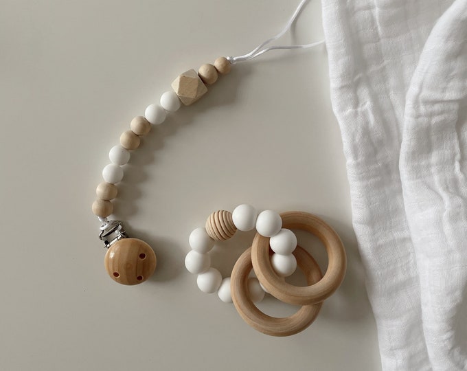 Baby Pacifier Clip Set| Baby Rattle | Soother Holder| Baby Rattle Set ...