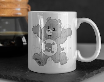 Death Care Bear PNG Print Instant Download