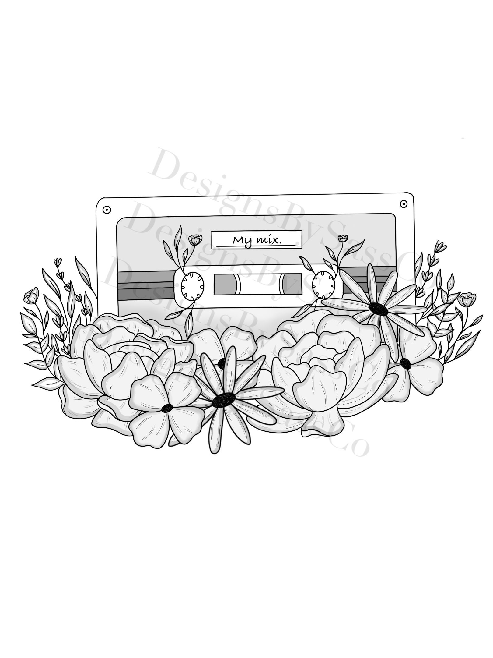 Printable Cassette Tape PNG Illustration Printable Wall Art Etsy Ireland