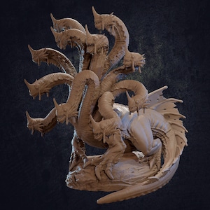 Feral Cave Hydra - The Dragon Trappers Lodge -  Fantasy - D&D - Pathfinder -  Monster