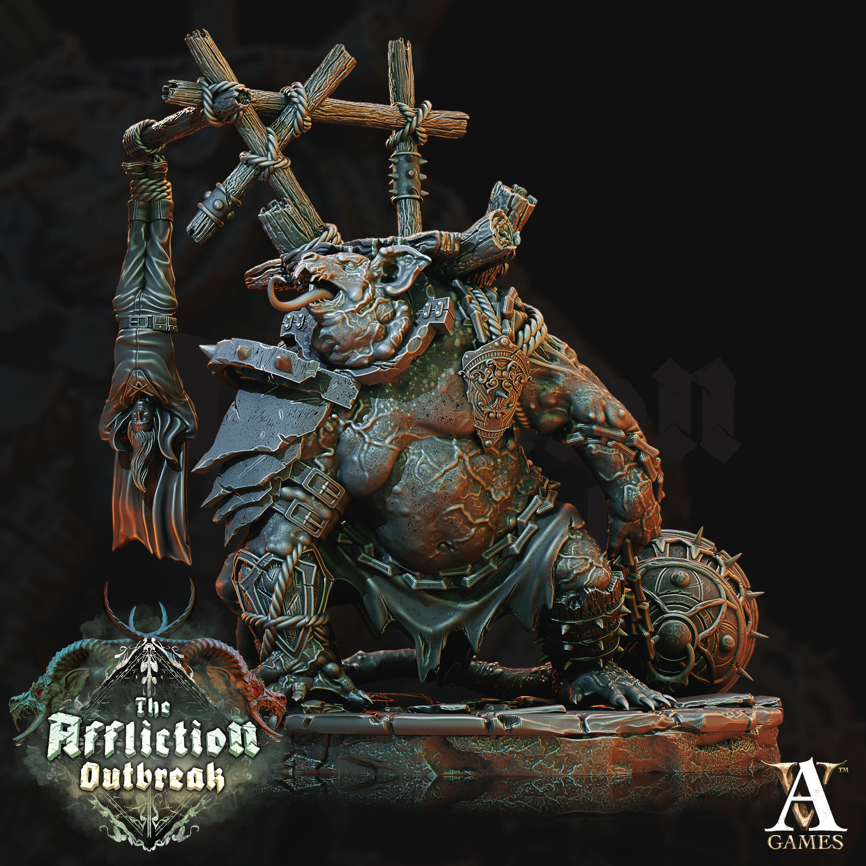 Skaven Gallows Rat Ogre - Archvillain Games - Fantasy - D&D