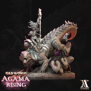 Mato Riders - Miniature - D&D -  Lizardmen - Seraphon -  Fantasy