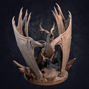 Ice Tyrant Dragon Miniature - The Dragon Trappers Lodge -  Fantasy - D&D - Pathfinder -  Monster