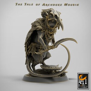 Mousefolk Shaman - Miniature  - Fantasy - D&D - Pathfinder - Roleplaying