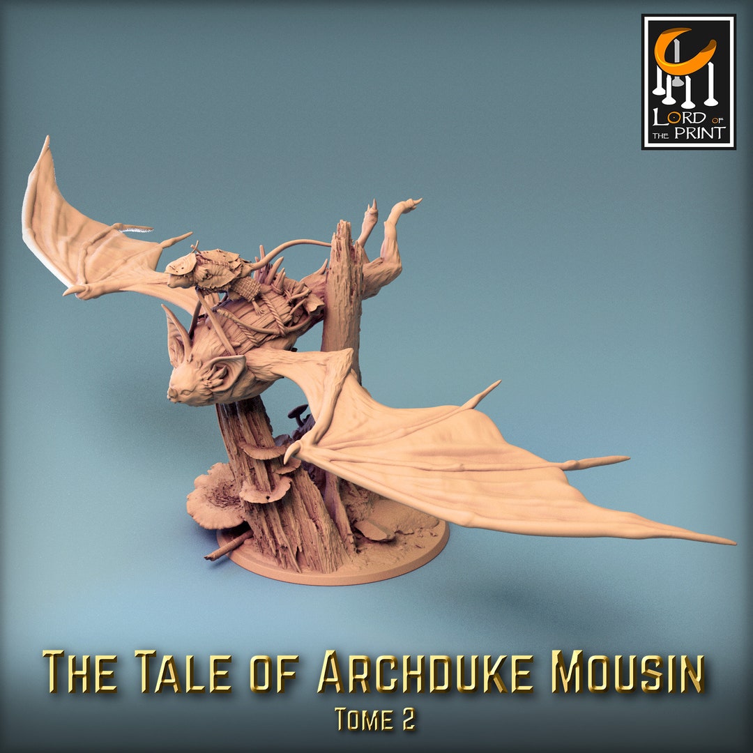 Mousefolk Bat Riders - Miniature - Fantasy - D&D - Pathfinder ...