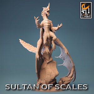 Legendary Blue Dragon - Chromatic Evil Dragon - Miniature  - Fantasy - D&D - Pathfinder - Roleplaying