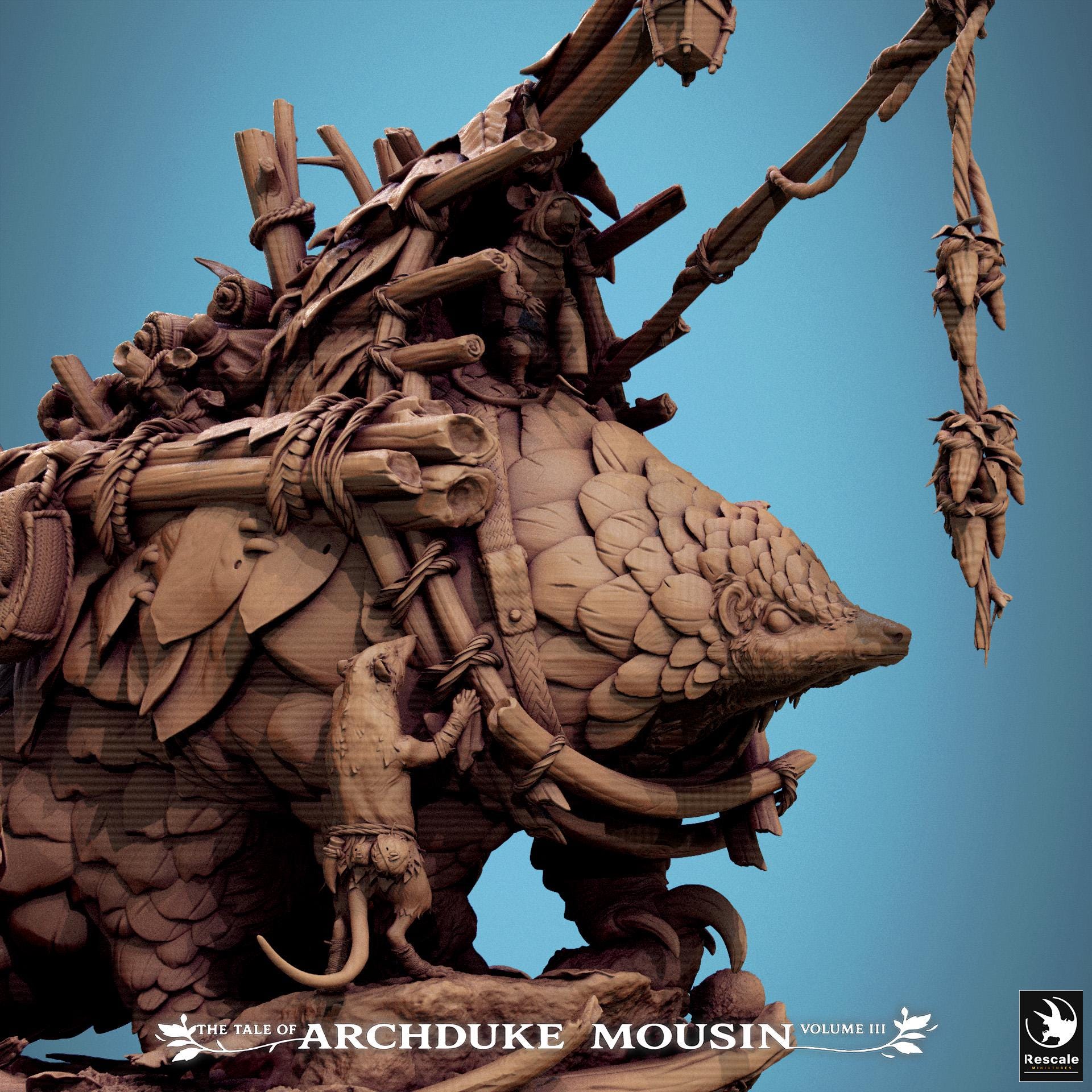 Pangolin Mechant - Miniature - Fantasy - D&D - Pathfinder