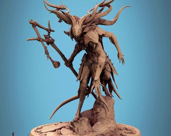 Ratman Muckpriest Verminlord - Miniature  - Fantasy - D&D - Pathfinder - Roleplaying
