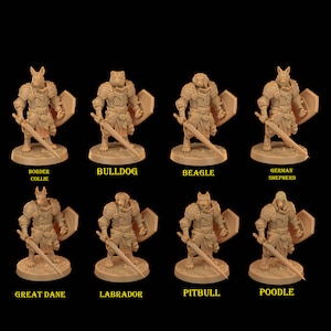 Dog Knights - miniatuur drakentrapper - The Dragon Trappers Lodge - Fantasy - D&D - Pathfinder - Rollenspel