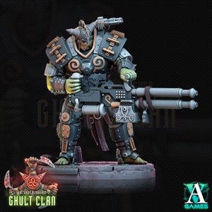 Ghult Gallowglass - Space Orc Shootas - Miniature - D&D -  Sci-Fi - Wargame