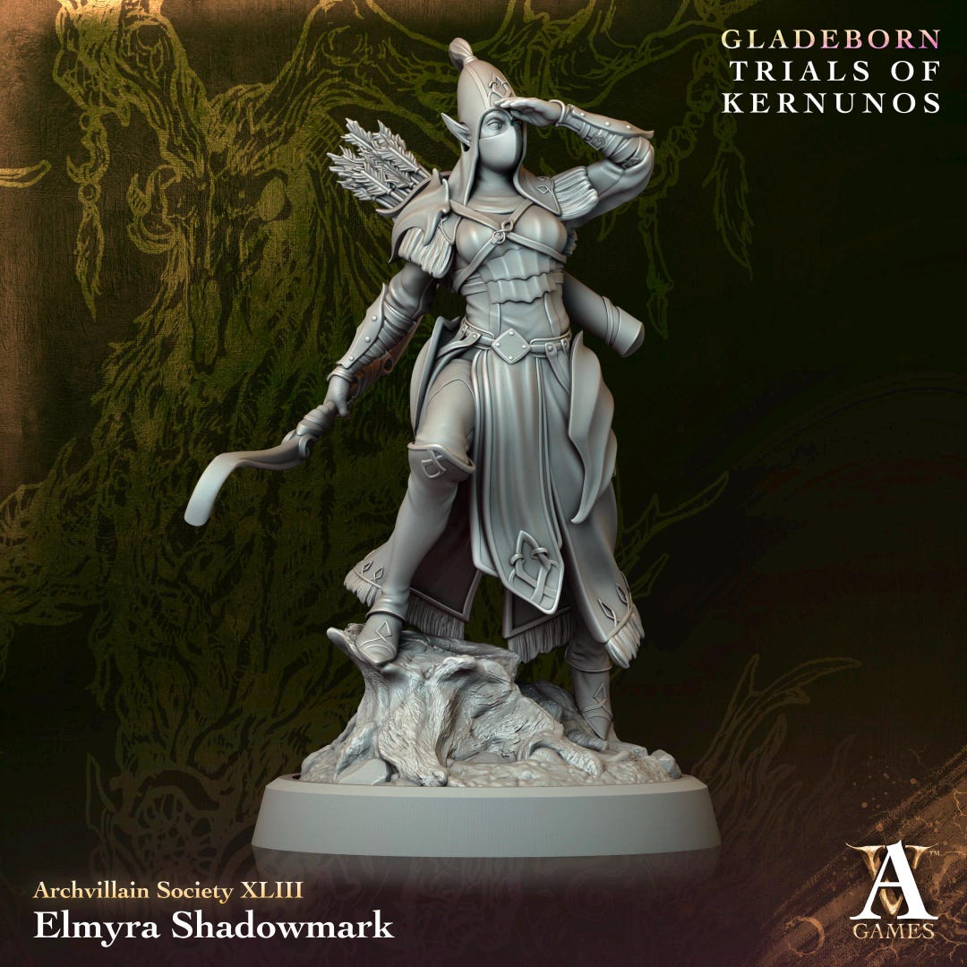 Elmyra Shadowmark - Elf Ranger - Archvillain Games - Fantasy - D&D ...