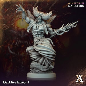 Darkfire Efreet  - Archvillain Games -  Fantasy - D&D - Pathfinder -  Monster