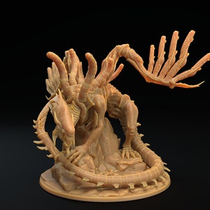Xenomorph Dragon Miniature - Leviathan - The Dragon Trappers Lodge -  Fantasy - D&D - Pathfinder -  Monster