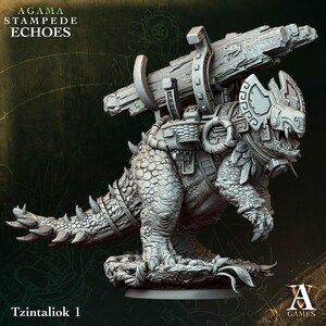 Tzintaliok - Lizardman Triceratops - Archvillain Games -  Fantasy - D&D - Pathfinder -  Monster