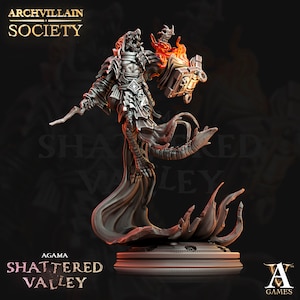 Zhu Serpentsoul - Agama Lorekeeper - Archvillain Games -  Fantasy - D&D - Pathfinder -  Monster