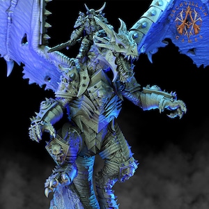 Erevos the Death Dragon - Knight - Archvillain Games -  Fantasy - D&D - Pathfinder -  Monster