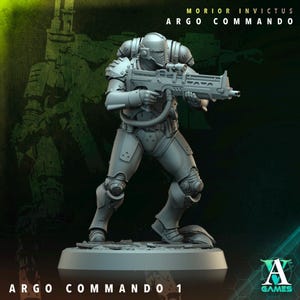 Argo Commando - Kasrkin - Miniature - D&D -  Sci-Fi - Wargame