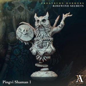 Pingvi Shaman - Archvillain Games -  Fantasy - D&D - Pathfinder - Monster