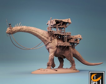 Caravana de Brachiosaurus - Dinosaurio - Miniatura - Fantasía - D&D - Pathfinder - Juegos de rol
