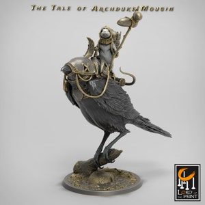 Mice Magpie Riders - Miniature  - Fantasy - D&D - Pathfinder - Roleplaying