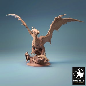 Bronze Dragon - Metallic Dragon - Miniature  - Fantasy - D&D - Pathfinder - Roleplaying
