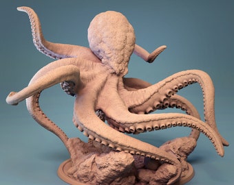 Kraken - Octopus - Sea Monster - Miniature  - Fantasy - D&D - Pathfinder - Roleplaying