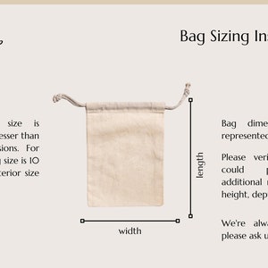 Organic Cotton Bags. 100% Organic Cotton Double Drawstring Premium Quality Bags. Great For Packaging and Storage. Select Size and Quantity. image 8