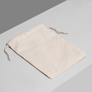BigBagsCo - Sacs en toile et mousseline de coton de qualité supérieure 3 x 15 cm - 100 % coton biologique Sacs en coton réutilisables avec cordon de serrage 200 g/m²