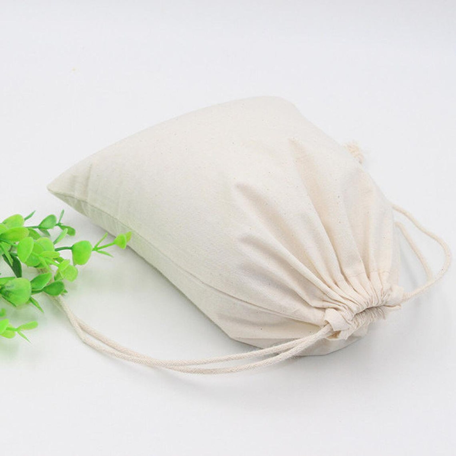 Organic Cotton Bags. 100 Organic Cotton Double Drawstring Premium