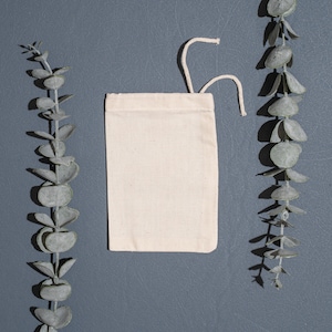 BigBagsCo - Sacs en mousseline de coton de qualité supérieure 4 x 6 pouces - Sacs en mousseline réutilisables 100 % coton biologique, 145 g/m²