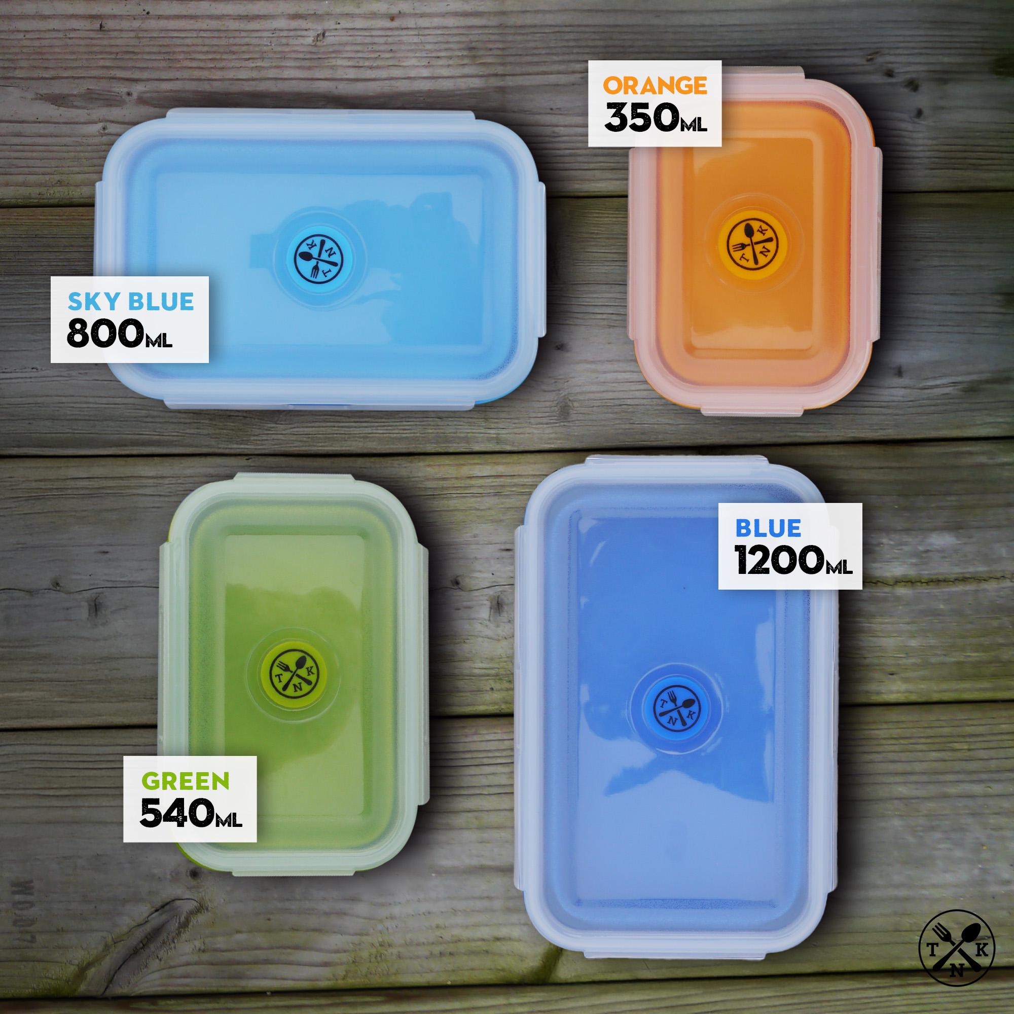 Tupperware Colapsable Collapsible Silicone Food Containers – Foldable Camping Tupperware ...