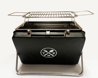 Portable BBQ Briefcase – Compact Outdoor Cooking Set | Perfect Christmas Gift for Men, Campers, Fishing, Picnics, Beach BBQ’s + Van Life