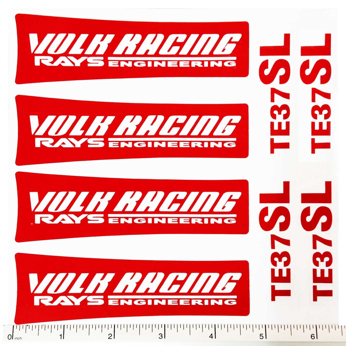 1SET Engineering Volk Racing Te37 Te37sl Alloy Side Spoke Wheel Decal