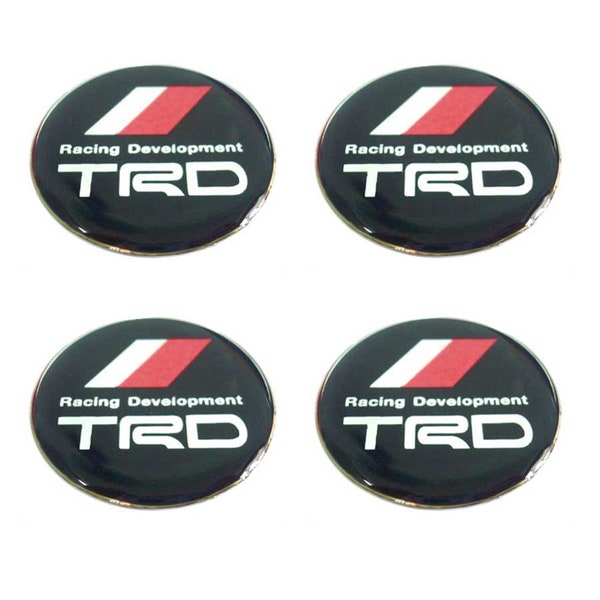 4 pcs reflect resin wheel center caps stickers for TRD 65 mm logo decor emblem