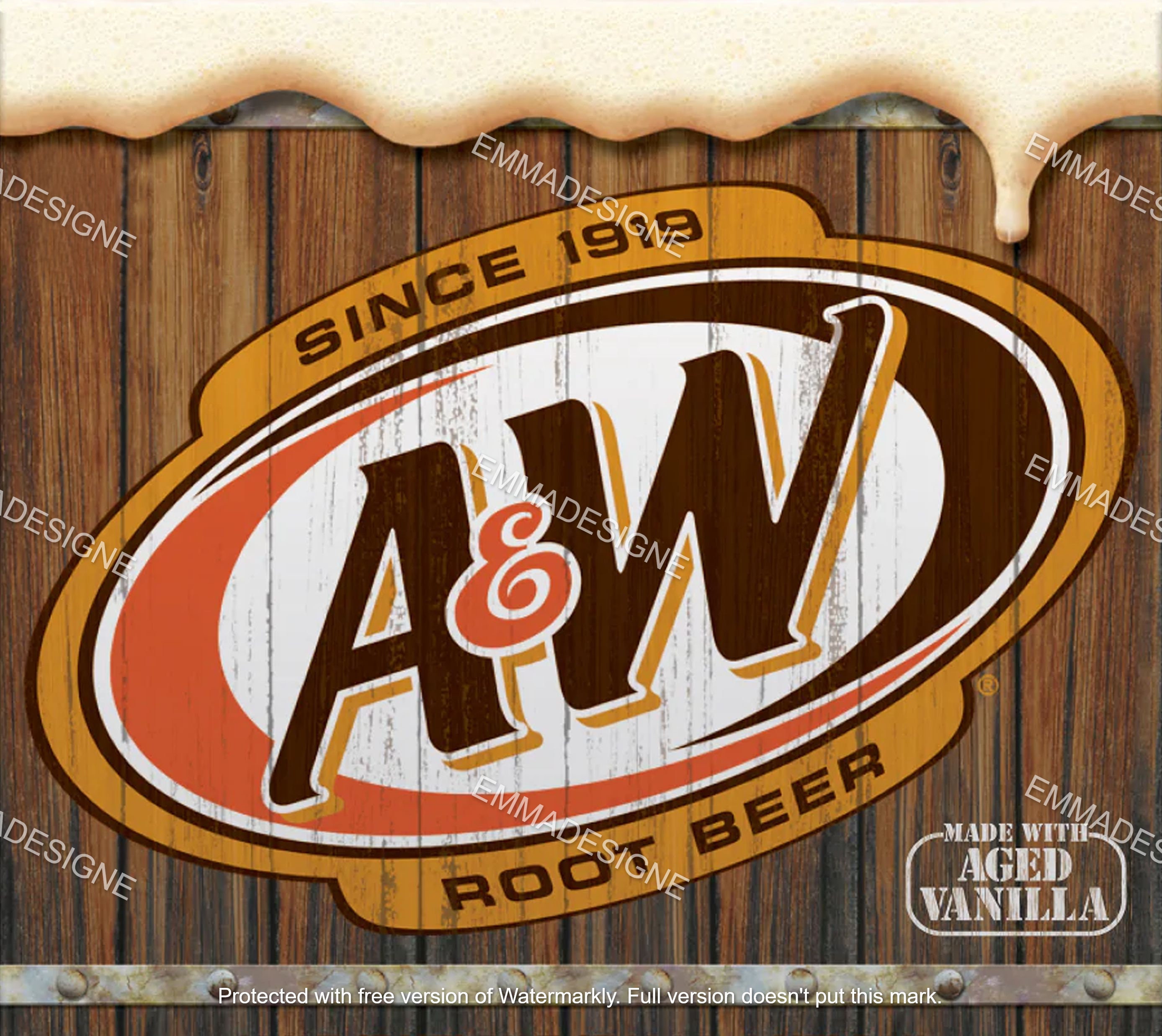 AW Root beer PNG Design 20 oz sublimation Etsy