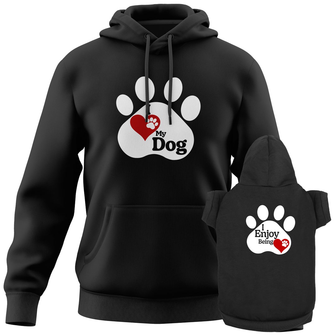 Matching Dog and Owner Outfit Sweater I Love My Dog I Enjoy Being Loved Pet & Owner Matching