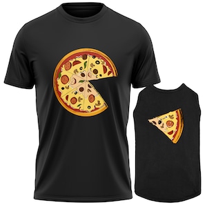 Cute Matching Dog and Owner Outfit T-Shirt - Pizza Pie Pizza Slice Pet & Owner Matching Shirts