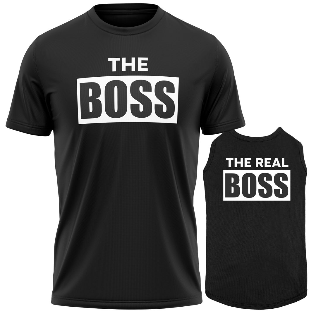 Funny Matching Dog and Owner Outfit Tshirt the Boss the Real Boss Pet&owner Matching Shirts Etsy Funny Matching Dog and Owner Outfit Tshirt the Boss the Real Boss Pet&owner Matching Shirts Etsy