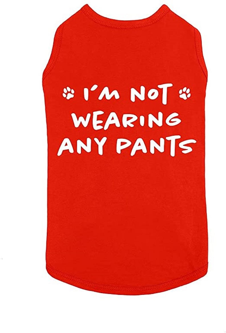 Funny Dog Shirt I'm Not Wearing Any Pants Cute Dog Clothes Etsy