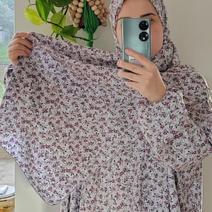 Gebetskleid Abaya Jilbab Maxi Kleid Muslimische Frauen Gebetskleidung Langes Kleid Khimar Islamische Kleid Hijab Gebet Abaya Langarm Bescheidenes Tuch