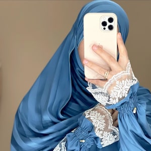 One piece prayer dress, prayer dress with attached hijab, Ramadan gift, islamic clothes, Eid gift, abaya, jilbab, maxi dress,islamic attire