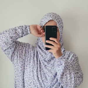 One peace cotton Prayer Dress, prayer set, prayer abaya, jilbab, khimar, islamic gift, cotton maxi dress, muslim woman dress, salat dress