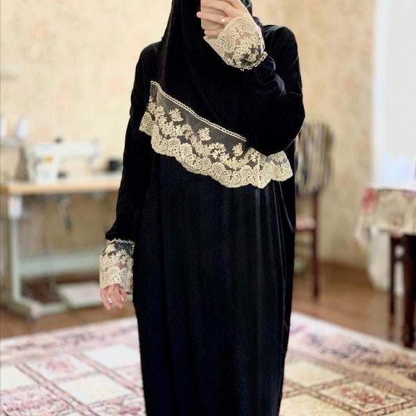 Luxury Prayer Dress, Abaya, Jilbab, Maxi Dress, Long Dress, Khimar, Islamic Dress, Prayer Abaya, Prayer set, Islamic gift, Hijab,Prayer Robe