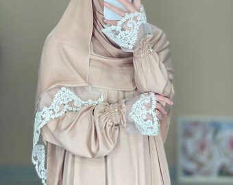 Luxus Gebetskleid, Abaya, Jilbab, Maxikleid, langes Kleid, Khimar, Islamisches Kleid, Gebet Abaya, Gebetsset, Islamisches Geschenk, Hijab,Gebetsrobe