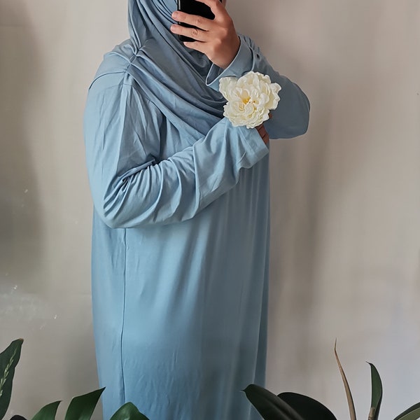 Abaya, Prayer Dress, Jilbab, Maxi Dress, Muslim Women Prayer Garment, Long Dress, Khimar, Islamic Dress, Hijab, Salah dress, Prayer Set,Robe