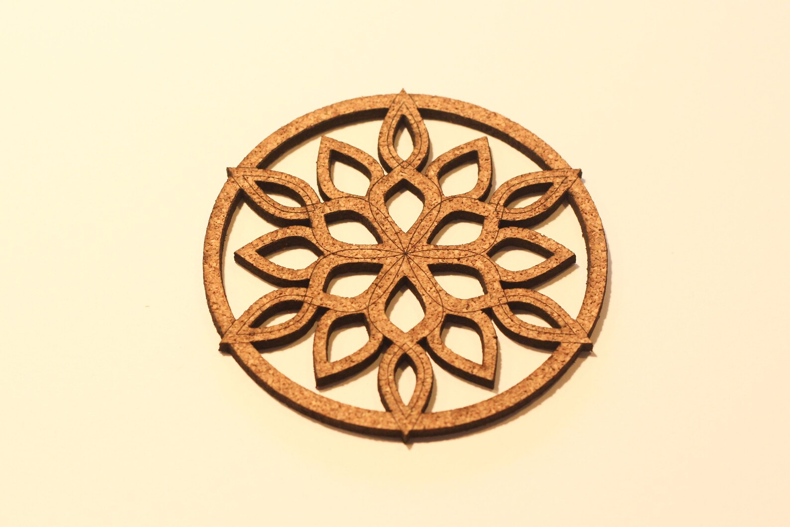 Laser cut cork coaster set x3 Etsy