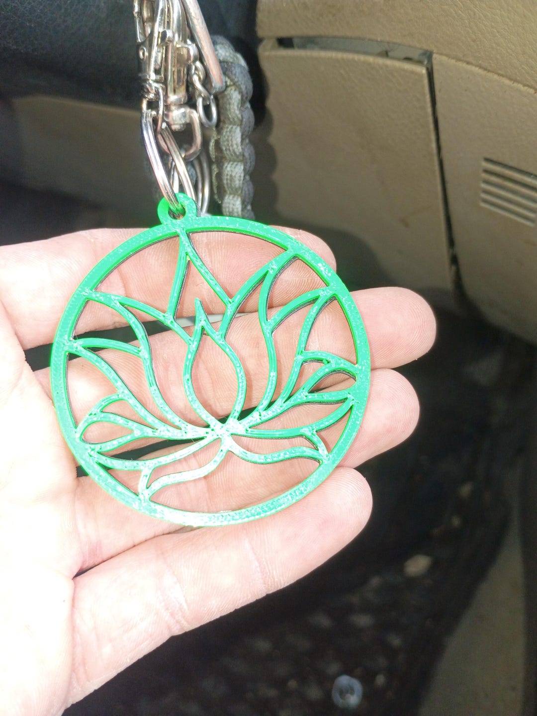 Two-tone Lotus Keychain - Etsy