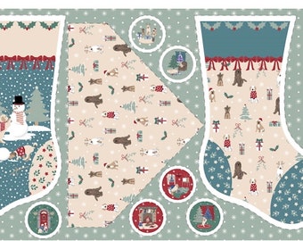 Freddie and Friends Together at Christmas, Stocking and Bandana Panel